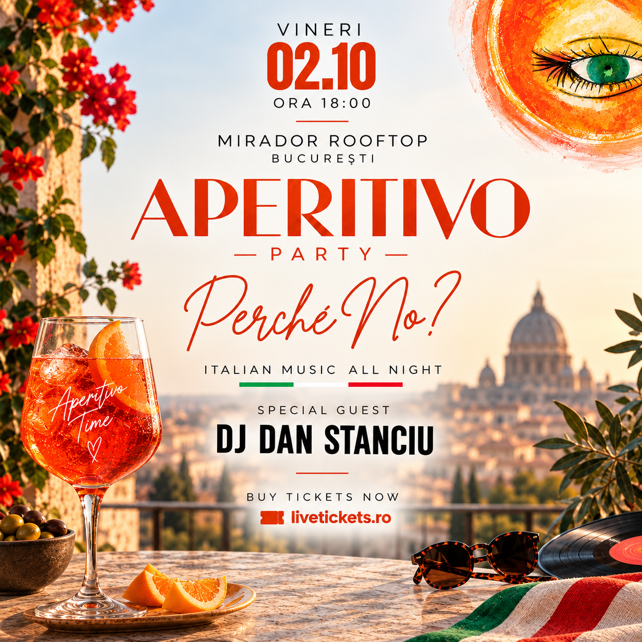 Afiș pentru Aperitivo Party: Perché no!?