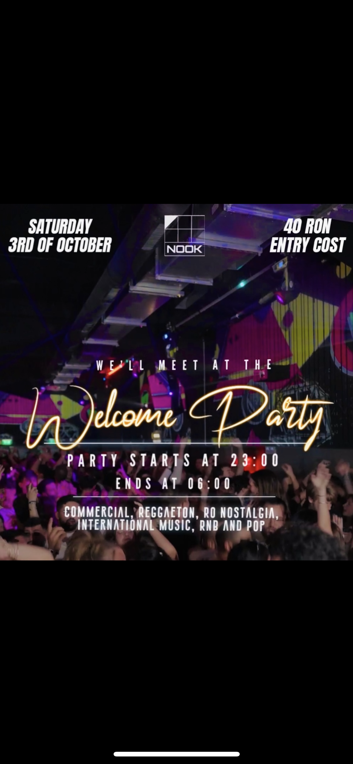 Afiș pentru Welcome Party
