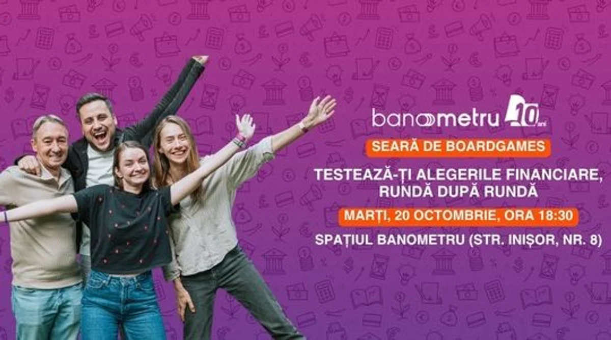 Afiș pentru Seară de boardgames și conversații despre bani
