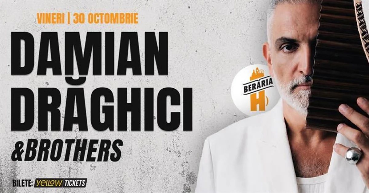 Afiș pentru Damian Drăghici & Brothers în concert la Berăria H | 30 octombrie 2026