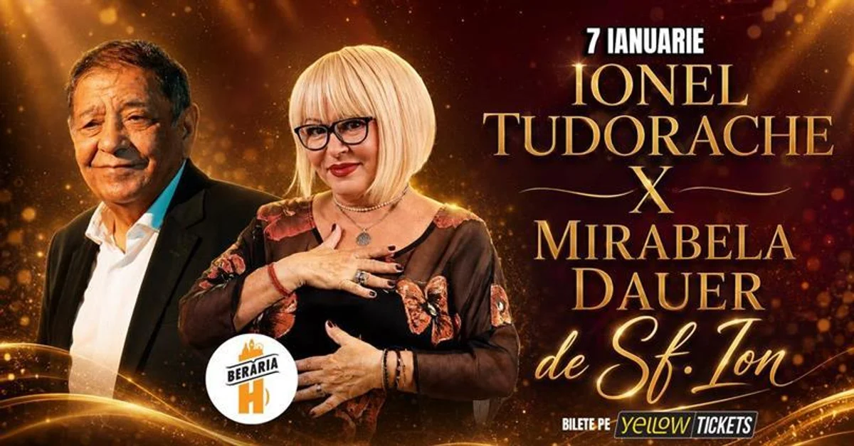 Afiș pentru Ionel Tudorache & Mirabela Dauer de Sf. Ion la Berăria H | 7 ianuarie 2027