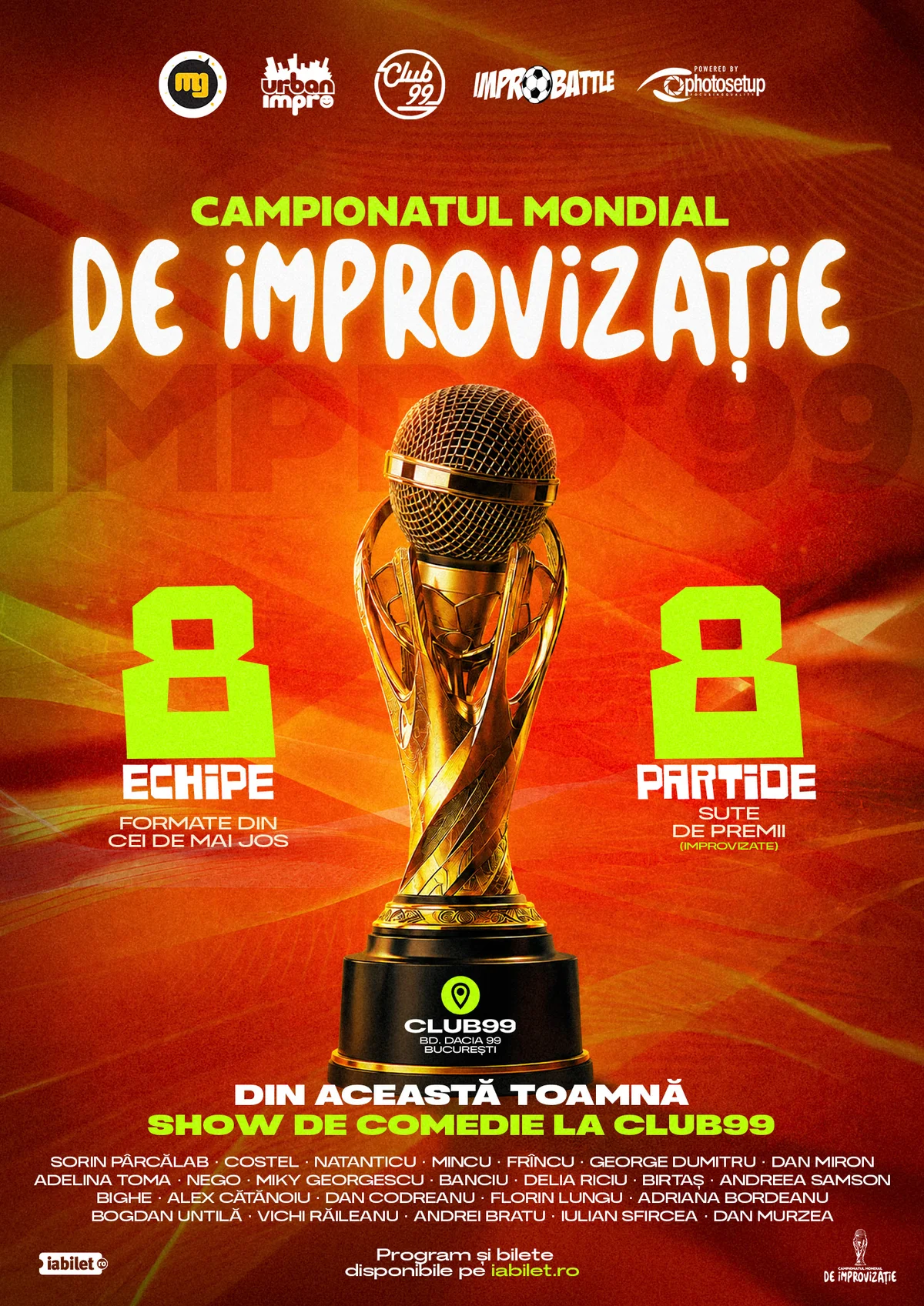 Afiș pentru Campionatul Mondial de Improvizație | Semifinală 2 | Comedy Show la Club 99
