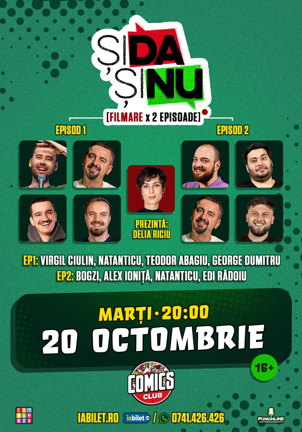 Afiș pentru Filmare "Și da, Și nu" Douǎ Episoade la ComicsClub! - Intrare libera!