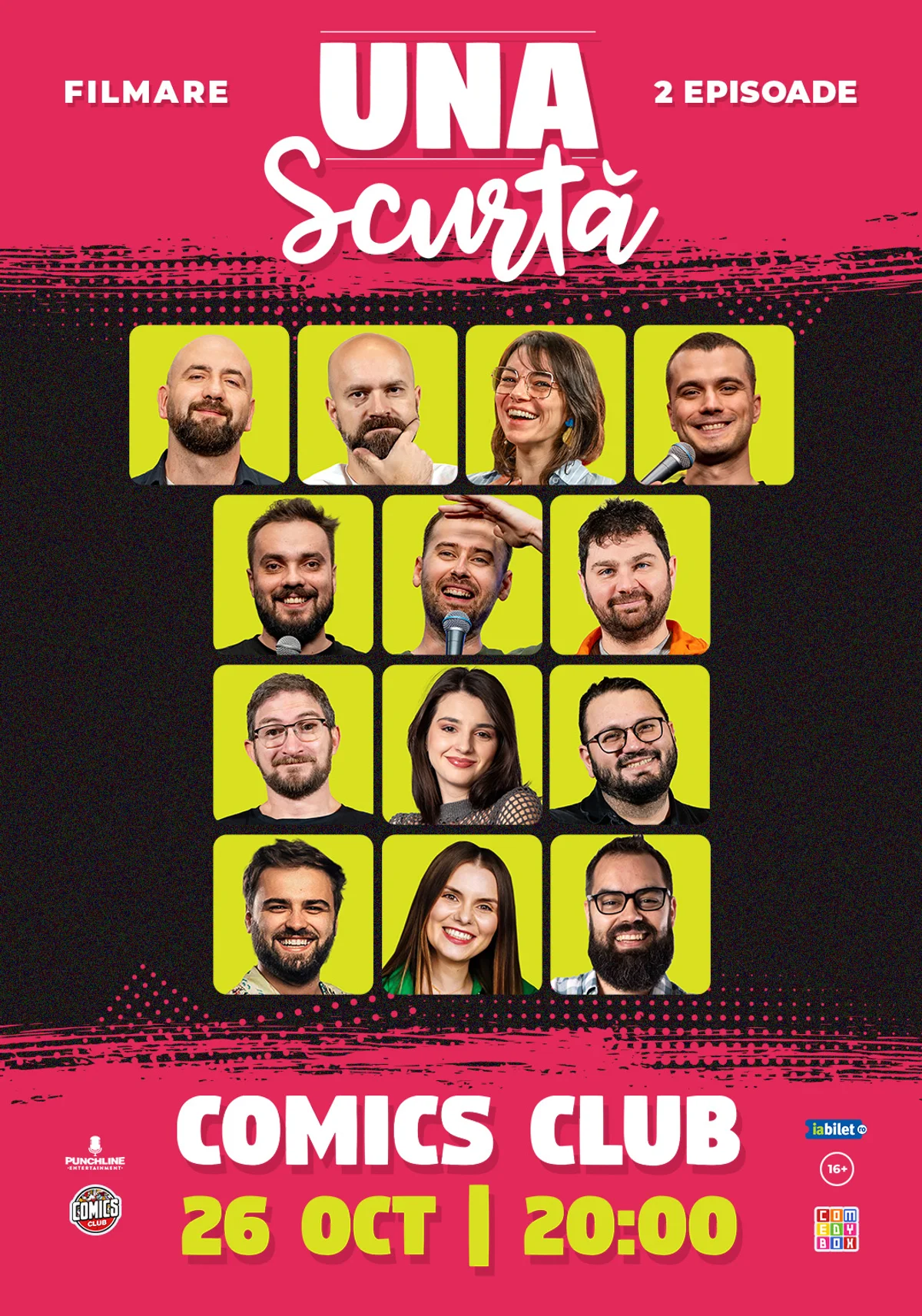 Afiș pentru Filmare Una Scurtă - 2 episoade la ComicsClub!