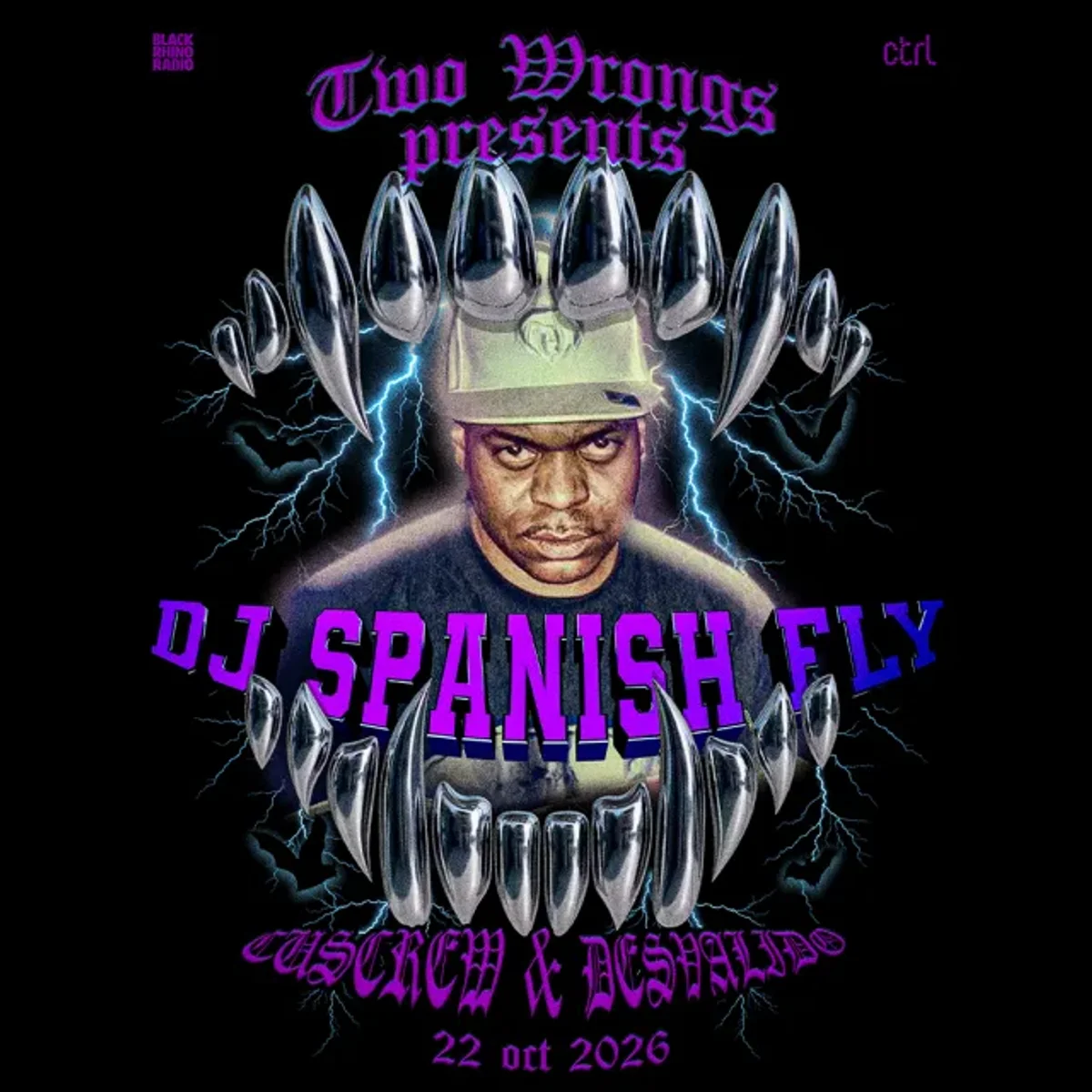 Afiș pentru Two Wrongs: DJ Spanish Fly (LIVE), Desvalido, Cuscrew