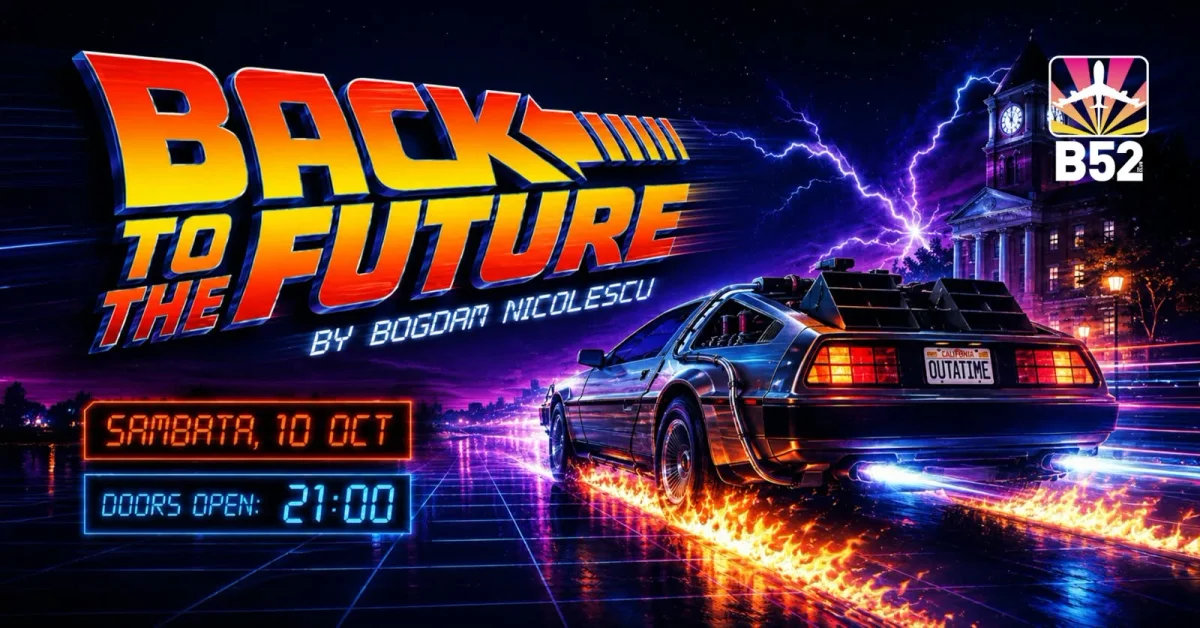 Afiș pentru Back To The Future (80’s & 90’s Party) @ B52 The Club