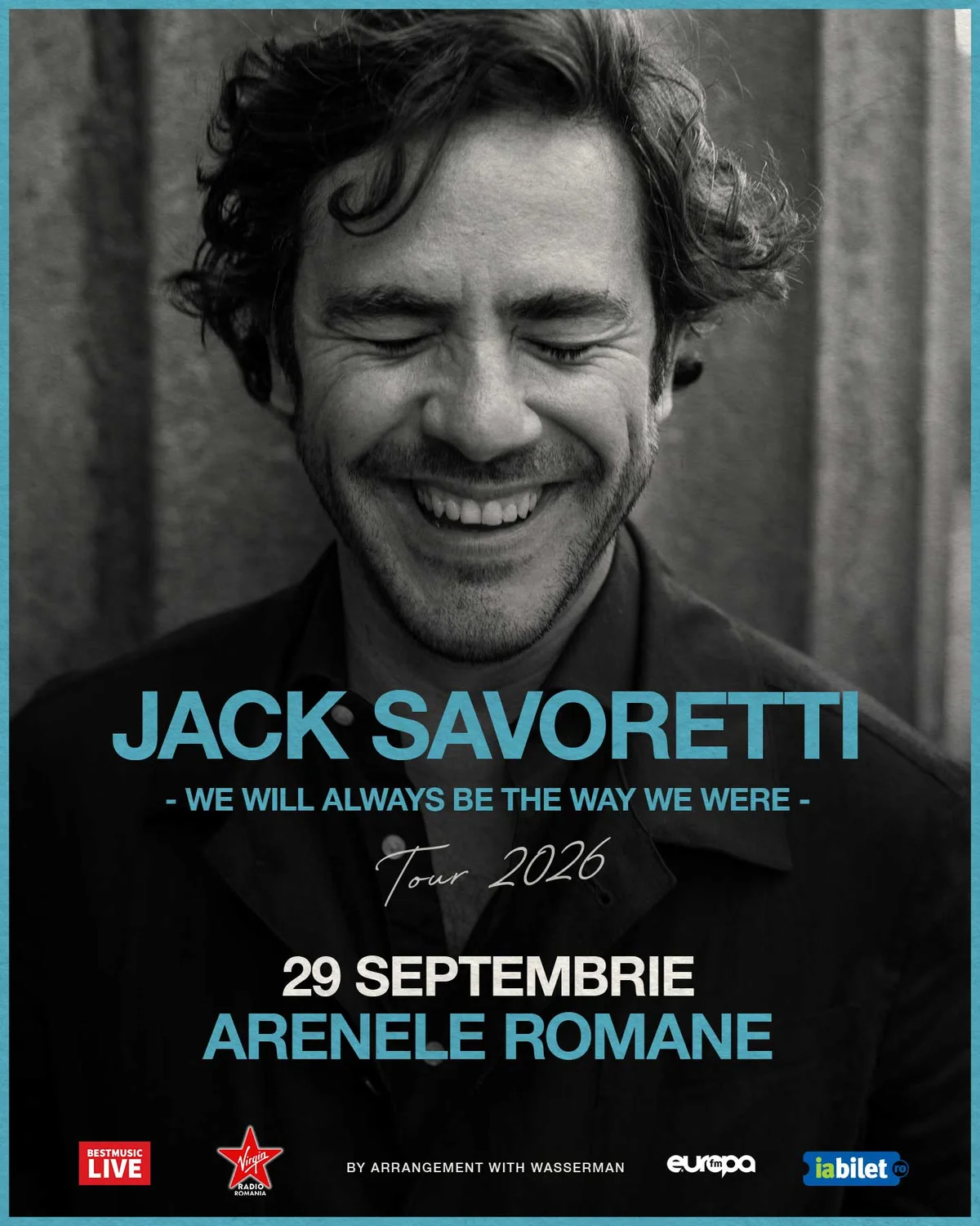 Afiș pentru Jack Savoretti la Arenele Romane