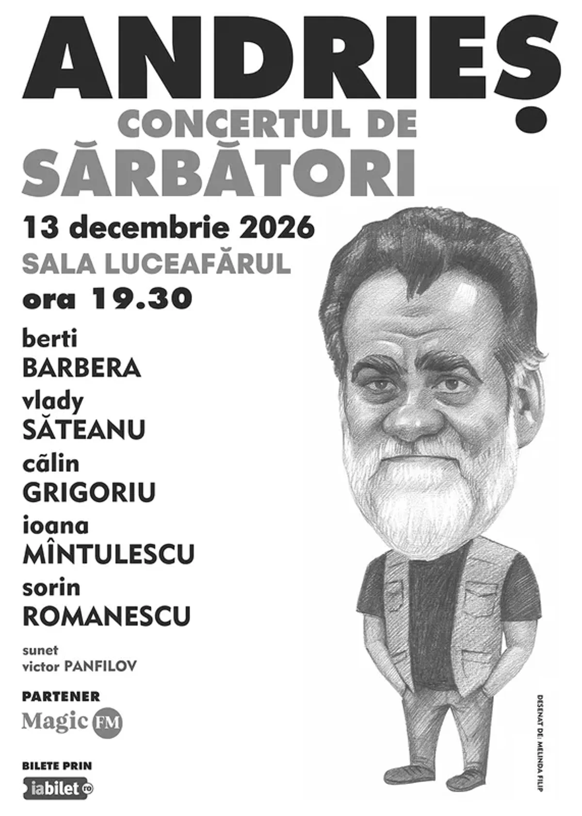 Afiș pentru Andries – Concertul de Sărbători