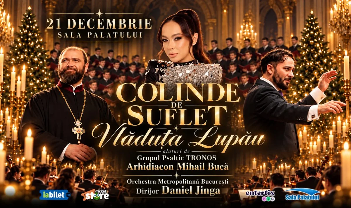 Afiș pentru COLINDE DE SUFLET” – Vlăduța Lupău
