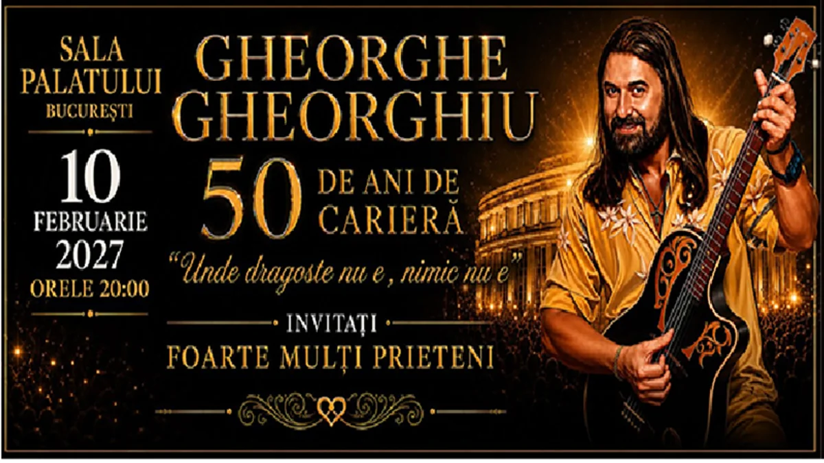 Afiș pentru Gheorghe Gheorghiu – 50 de ani de carieră