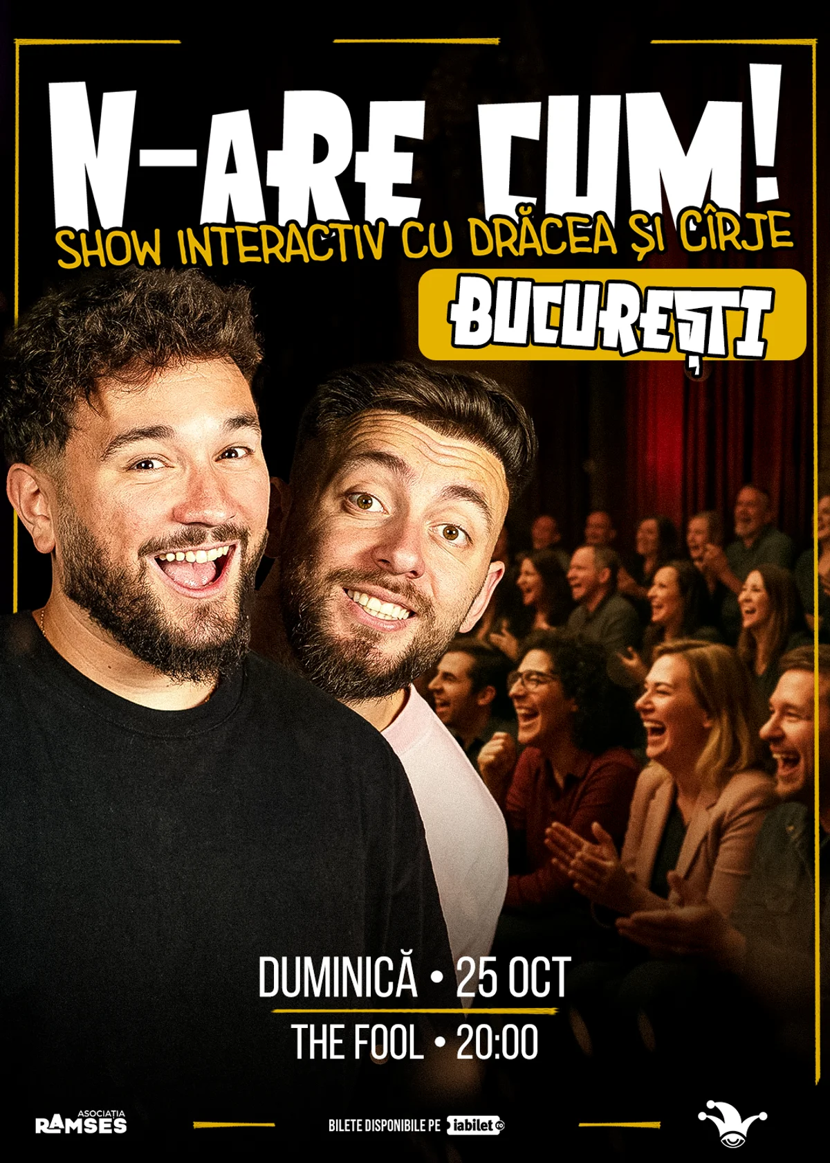 Afiș pentru The Fool: N-ARE CUM! - Show interactiv cu Drăcea și Cîrje la The Fool