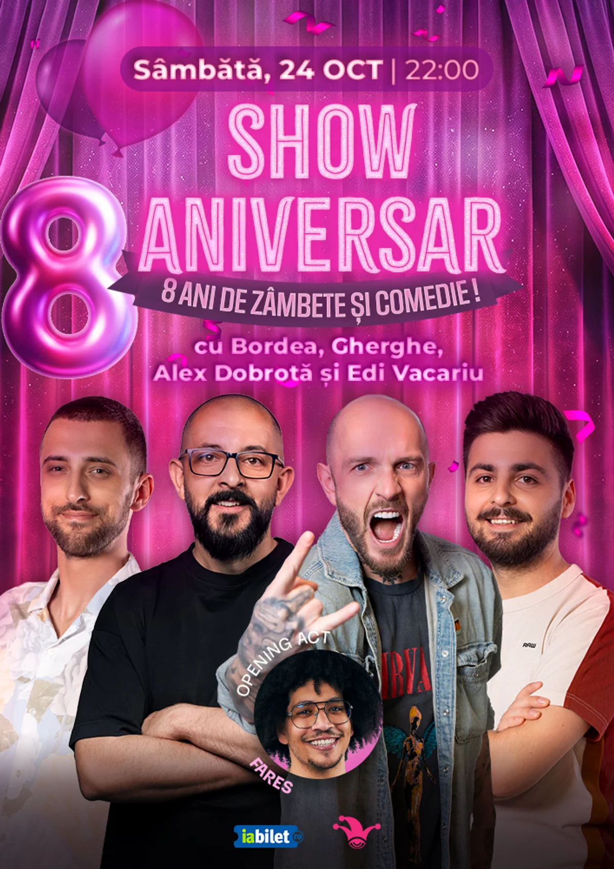 Afiș pentru The Fool: Stand-up comedy cu Bordea, Gherghe, Alex Dobrotă și Edi Vacariu