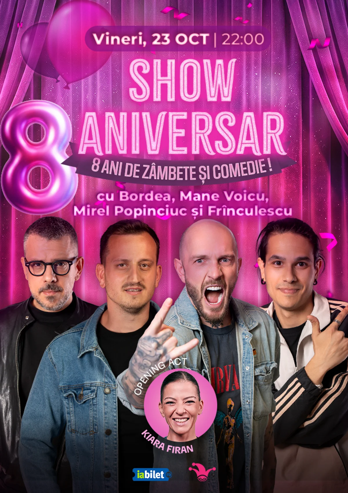 Afiș pentru The Fool: Stand-up comedy cu Bordea, Mane Voicu, Mirel Popinciuc și Frînculescu